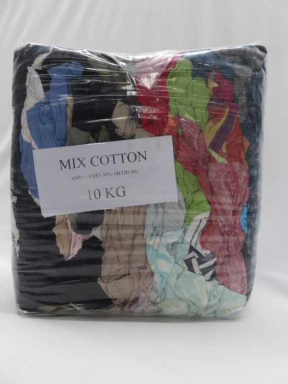 Mixed Colour Cotton Rags 10Kg Compressed Bag